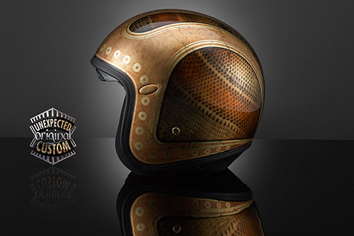 airbrush helmet custom new vintage gold custom helmet